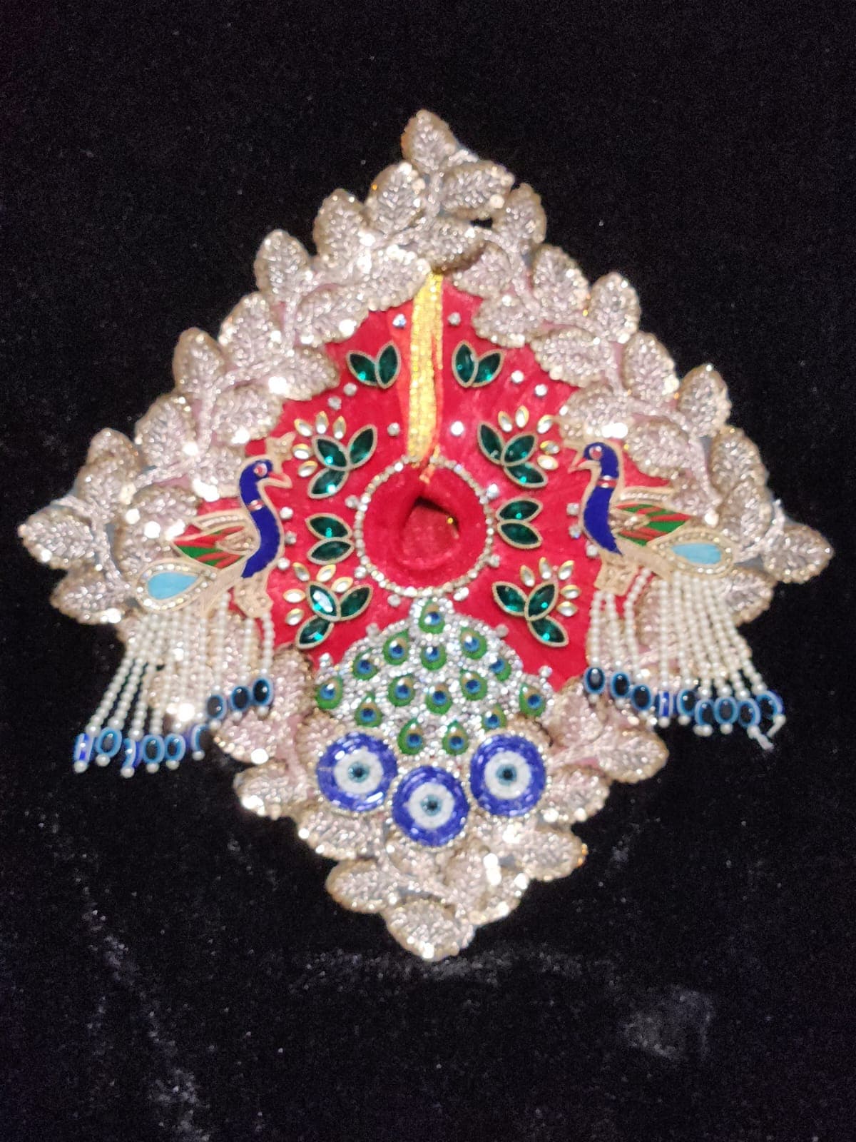 Red Dual Peacock Shringar Poshak