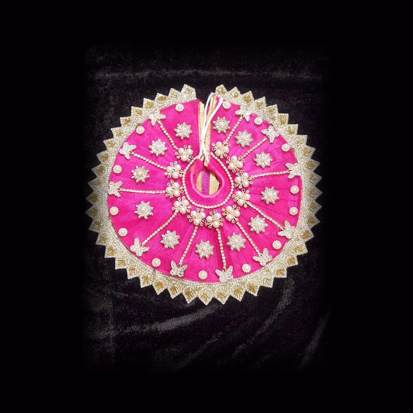 Pink Pearl Flower Poshak front view